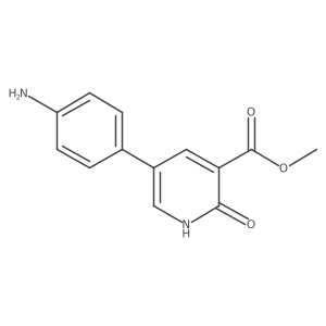 methyl 5-(4-aminophenyl)-2-oxo-1H-pyridine-3-carboxylate结构式