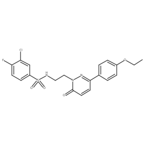 3-chloro-N-(2-(3-(4-ethoxyphenyl)-6-oxopyridazin-1(6H)-yl)ethyl)-4-fluorobenzenesulfonamide Structure
