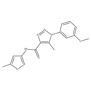 1-(3-methoxyphenyl)-5-methyl-N-(5-methyl-1,2-oxazol-3-yl)-1H-1,2,3-triazole-4-carboxamide结构式