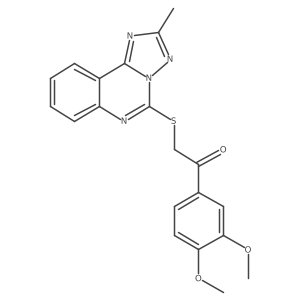 1-(3,4-Dimethoxyphenyl)-2-[(2-methyl[1,2,4]triazolo[1,5-c]quinazolin-5-yl)thio]ethanone结构式
