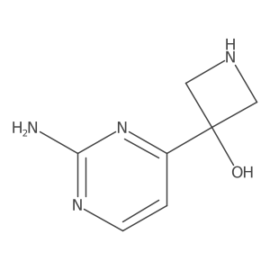 3-(2-Aminopyrimidin-4-yl)azetidin-3-ol Structure