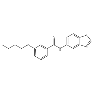 N-(benzo[d]thiazol-5-yl)-3-butoxybenzamide结构式