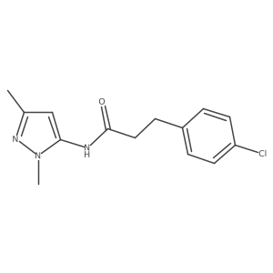 Cc1cc(NC(=O)CCc2ccc(Cl)cc2)n(C)n1结构式