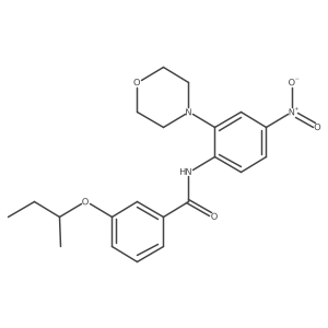 3-(1-Methylpropoxy)-N-[2-(4-morpholinyl)-4-nitrophenyl]benzamide结构式