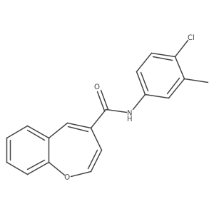 N-(4-chloro-3-methylphenyl)-1-benzoxepine-4-carboxamide结构式