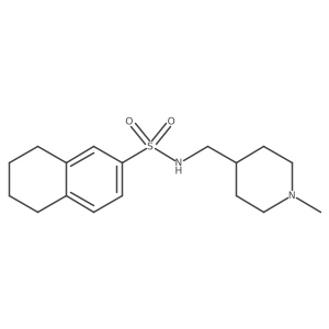N-[(1-methylpiperidin-4-yl)methyl]-5,6,7,8-tetrahydronaphthalene-2-sulfonamide结构式