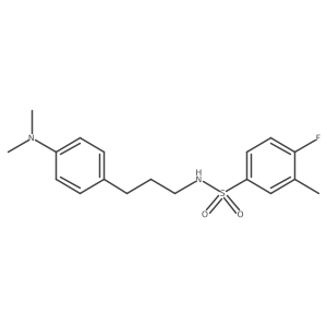N-(3-(4-(dimethylamino)phenyl)propyl)-4-fluoro-3-methylbenzenesulfonamide Structure