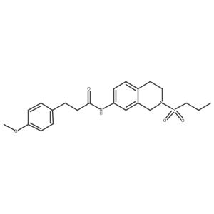 3-(4-methoxyphenyl)-N-(2-(propylsulfonyl)-1,2,3,4-tetrahydroisoquinolin-7-yl)propanamide结构式