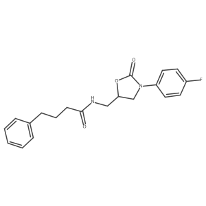 N-((3-(4-fluorophenyl)-2-oxooxazolidin-5-yl)methyl)-4-phenylbutanamide Structure