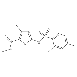 5-Thiazolecarboxamide, 2-[[(2,4-dimethylphenyl)sulfonyl]amino]-N,4-dimethyl-结构式