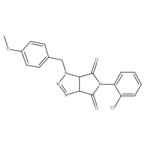 5-(2-chlorophenyl)-1-(4-methoxybenzyl)-3a,6a-dihydropyrrolo[3,4-d][1,2,3]triazole-4,6(1H,5H)-dione结构式