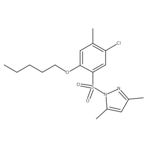 1-[5-chloro-4-methyl-2-(pentyloxy)benzenesulfonyl]-3,5-dimethyl-1H-pyrazole结构式