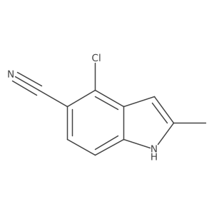 4-chloro-2-methyl-1H-indole-5-carbonitrile结构式
