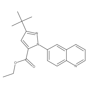 ethyl 3-tert-butyl-1-(quinolin-6-yl)-1H-pyrazole-5-carboxylate Structure