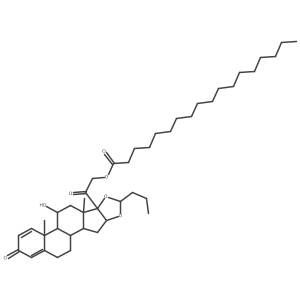 (11I(2),16I+/-)-16,17-[Butylidenebis(oxy)]-11-hydroxy-21-[(1-oxooctadecyl)oxy]pregna-1,4-diene-3,20-dione Structure