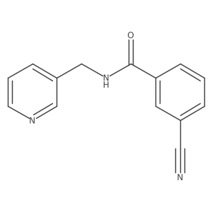 3-cyano-N-(pyridin-3-ylmethyl)benzamide结构式