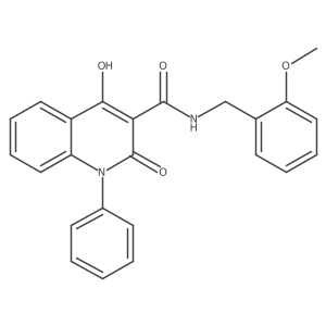 4-hydroxy-N-(2-methoxybenzyl)-2-oxo-1-phenyl-1,2-dihydroquinoline-3-carboxamide Structure