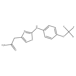 2-(2-{[4-(Trifluoromethoxy)phenyl]amino}-1,3-thiazol-4-yl)acetamide结构式