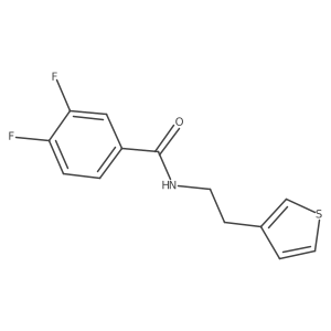 3,4-difluoro-N-[2-(thiophen-3-yl)ethyl]benzamide Structure