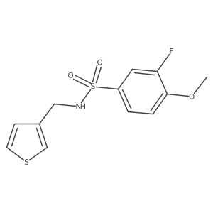 3-fluoro-4-methoxy-N-(thiophen-3-ylmethyl)benzenesulfonamide结构式