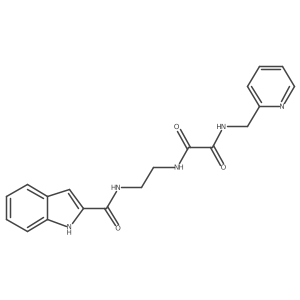 N-{2-[(1H-indol-2-ylcarbonyl)amino]ethyl}-N'-(pyridin-2-ylmethyl)ethanediamide Structure