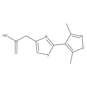 4-Thiazoleacetic acid, 2-(3,5-dimethyl-4-isoxazolyl)-结构式
