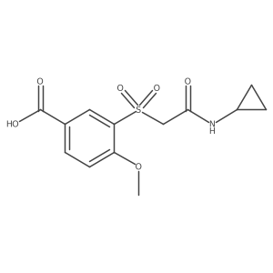 3-[[2-(Cyclopropylamino)-2-oxoethyl]sulfonyl]-4-methoxybenzoic acid Structure