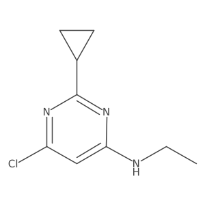 6-chloro-2-cyclopropyl-N-ethylpyrimidin-4-amine Structure