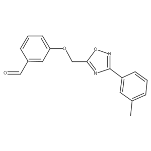 Cc1cccc(-c2noc(COc3cccc(C=O)c3)n2)c1结构式