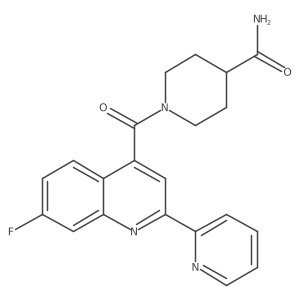 1-{[7-Fluoro-2-(pyridin-2-yl)quinolin-4-yl]carbonyl}piperidine-4-carboxamide Structure