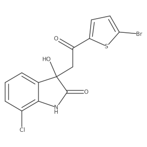 3-[2-(5-bromothiophen-2-yl)-2-oxoethyl]-7-chloro-3-hydroxy-1,3-dihydro-2H-indol-2-one结构式