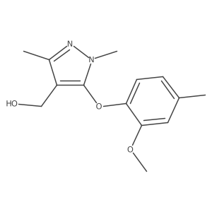 5-(2-Methoxy-4-methylphenoxy)-1,3-dimethyl-1H-pyrazole-4-methanol Structure