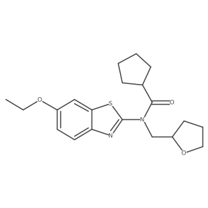 N-(6-ethoxybenzo[d]thiazol-2-yl)-N-((tetrahydrofuran-2-yl)methyl)cyclopentanecarboxamide Structure