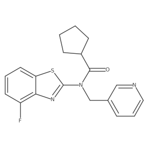 N-(4-fluorobenzo[d]thiazol-2-yl)-N-(pyridin-3-ylmethyl)cyclopentanecarboxamide Structure