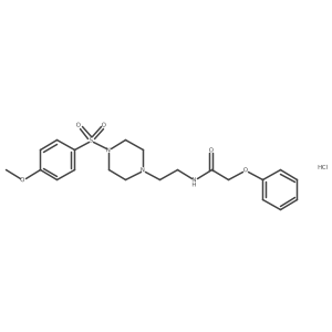 N-(2-(4-((4-methoxyphenyl)sulfonyl)piperazin-1-yl)ethyl)-2-phenoxyacetamide hydrochloride结构式