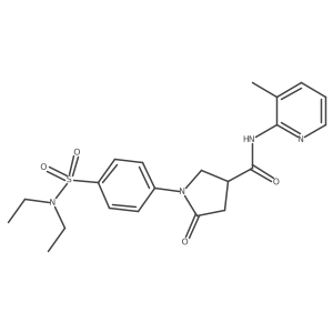 1-[4-(diethylsulfamoyl)phenyl]-N-(3-methylpyridin-2-yl)-5-oxopyrrolidine-3-carboxamide Structure