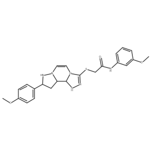 N-(3-methoxyphenyl)-2-{[11-(4-methoxyphenyl)-3,4,6,9,10-pentaazatricyclo[7.3.0.0^{2,6}]dodeca-1(12),2,4,7,10-pentaen-5-yl]sulfanyl}acetamide Structure