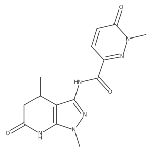 N-(1,4-dimethyl-6-oxo-4,5,6,7-tetrahydro-1H-pyrazolo[3,4-b]pyridin-3-yl)-1-methyl-6-oxo-1,6-dihydropyridazine-3-carboxamide结构式