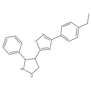 3-(4-Ethylphenyl)-5-(3-phenylpyrazolidin-4-yl)-1,2,4-oxadiazole Structure