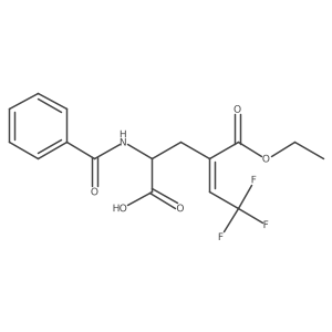 4-(Ethoxycarbonyl)-6,6,6-trifluoro-2-(phenylformamido)hex-4-enoic acid Structure