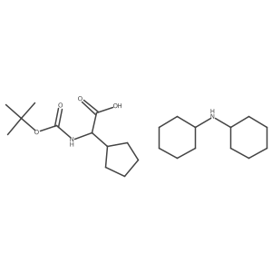 Boc-cyclopentyl-D-Gly-OH . DCHA结构式