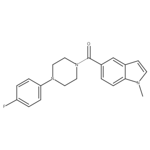 [4-(4-fluorophenyl)piperazin-1-yl](1-methyl-1H-indol-5-yl)methanone结构式