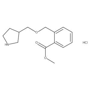 Methyl 2-[(3-pyrrolidinylmethoxy)methyl]benzoate hydrochloride Structure