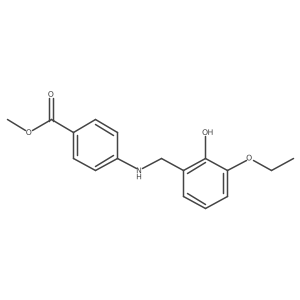 Methyl 4-[(3-ethoxy-2-hydroxybenzyl)amino]benzoate结构式