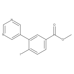 Methyl 4-iodo-3-pyrimidin-5-ylbenzoate结构式