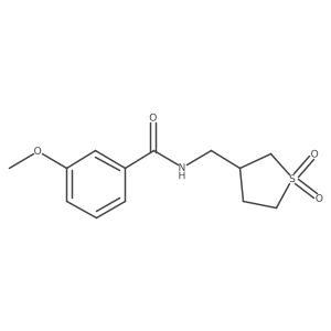 N-((1,1-dioxidotetrahydrothiophen-3-yl)methyl)-3-methoxybenzamide结构式