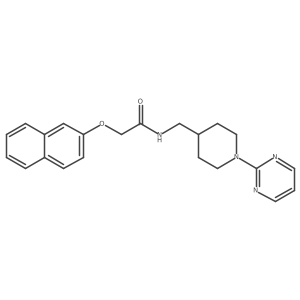 2-(naphthalen-2-yloxy)-N-((1-(pyrimidin-2-yl)piperidin-4-yl)methyl)acetamide结构式