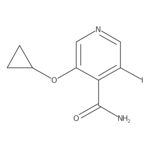 3-Cyclopropoxy-5-iodoisonicotinamide Structure