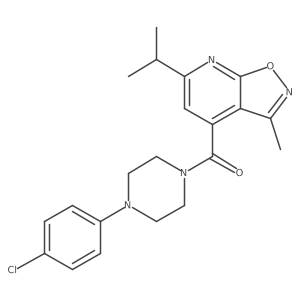 [4-(4-Chlorophenyl)piperazino](6-isopropyl-3-methylisoxazolo[5,4-b]pyridin-4-yl)methanone Structure