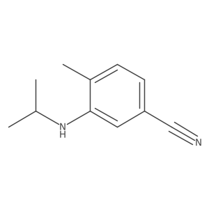 4-Methyl-3-[(propan-2-yl)amino]benzonitrile Structure